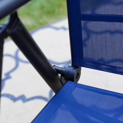 2pk Outdoor 7 Position Arm Chairs With High Backs & Aluminum Frames - Captiva Designs 9 2pk Outdoor 7 Position Arm Chairs With High Backs & Aluminum Frames - Captiva Designs - Image 9