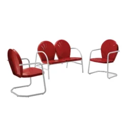 Griffith 3pc Outdoor Seating Set - Bright Red - Crosley -Garden Furniture Store GUEST 007cb66e 2b72 4c31 a4f4 175f287ec62c