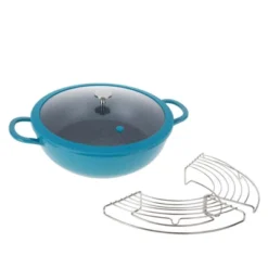 Curtis Stone 4.5QT Cast Aluminum Multi-Pan W/Lid And Rack Refurbished -Garden Furniture Store GUEST 0199b3b5 1180 4b42 bb9a 99fb9a23fe28