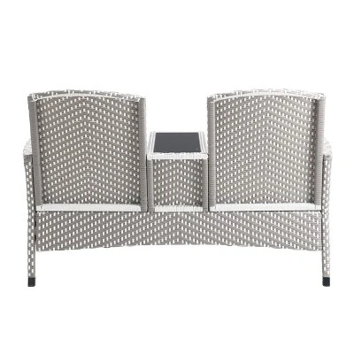 2pc Maksville Aluminum Patio Loveseat & Storage Bench - MiBasics 16 2pc Maksville Aluminum Patio Loveseat & Storage Bench - MiBasics - Image 16