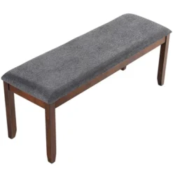 Costway Dining Bench Upholstered Entryway Bench Footstool Kitchen W/ Wood Legs -Garden Furniture Store GUEST 01fbfc74 d988 4b69 aa16 b40bf338b7cc