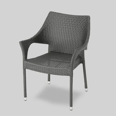 Colt 7pc Wicker Dining Set - Gray - Christopher Knight Home 3 Colt 7pc Wicker Dining Set - Gray - Christopher Knight Home - Image 3