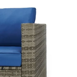 4pc Wicker Patio Sectional Seating Set - Blue - EDYO LIVING 12 4pc Wicker Patio Sectional Seating Set - Blue - EDYO LIVING -Garden Furniture Store GUEST 02ff0c4f 3665 4b06 89cc 5cae43af33f9