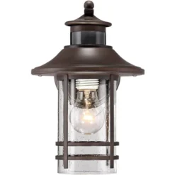 John Timberland Galt Outdoor Mission Wall Light Fixture Oil Rubbed Bronze Motion Sensor Dusk To Dawn 11 1/4" Seedy Glass For Post Exterior Barn Deck -Garden Furniture Store GUEST 0515dd8f f3eb 4799 9f49 a1d6c0865969