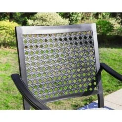 5pc Outdoor Dining Set With Swivel Chairs With Cushions & Round Metal Table With Umbrella Hole - Black - Captiva Designs 16 5pc Outdoor Dining Set With Swivel Chairs With Cushions & Round Metal Table With Umbrella Hole - Black - Captiva Designs -Garden Furniture Store GUEST 05c4cced a7ef 4ba6 8091 9a9aa9e6767f