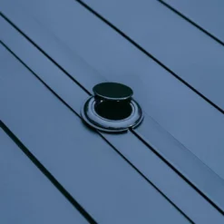 7pc Outdoor Dining Set With Padded Swivel Chairs & Metal Rectangle Table With Umbrella Hole - Gray - Captiva Hole -Garden Furniture Store GUEST 062fcd0d f553 4f28 9c11 a03e8b2eb309