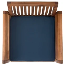 Carson 4pc Outdoor Set - Natural/Navy - Safavieh -Garden Furniture Store GUEST 06c9b5d0 767a 4979 82f4 008f518ab3bf