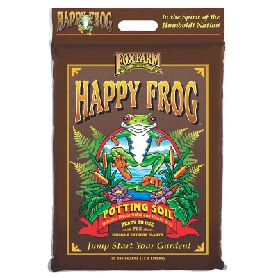 FoxFarm FX14054 Happy Frog Nutrient Rich And PH Adjusted Rapid Growth Garden Potting Soil Mix Is Ready To Use, 12 Quart (4 Pack) 1 FoxFarm FX14054 Happy Frog Nutrient Rich And PH Adjusted Rapid Growth Garden Potting Soil Mix Is Ready To Use, 12 Quart (4 Pack)
