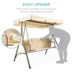 Best Choice Products 2-Person Outdoor Large Convertible Canopy Swing Glider Lounge Chair W/ Removable Cushions 15 Best Choice Products 2-Person Outdoor Large Convertible Canopy Swing Glider Lounge Chair W/ Removable Cushions -Garden Furniture Store GUEST 077ef06b de57 4c22 8382 d49c2270d501