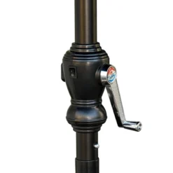 Outsunny 9' X 7' Patio Umbrella Outdoor Table Market Umbrella With Crank, Solar LED Lights, 45° Tilt, Push-Button Operation, For Deck, Backyard, Pool And Lawn -Garden Furniture Store GUEST 07cd6f7d 00a5 4d77 bd11 259a27117d69