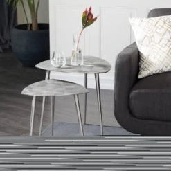 2pk Aluminum Patio Accent Table - Olivia & May -Garden Furniture Store GUEST 09191f1f 18af 4280 9655 b1bfba2b672e