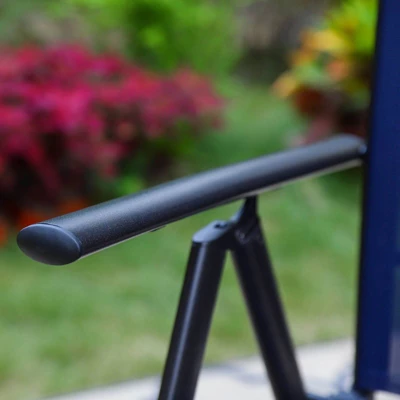 2pk Outdoor 7 Position Arm Chairs With High Backs & Aluminum Frames - Captiva Designs 11 2pk Outdoor 7 Position Arm Chairs With High Backs & Aluminum Frames - Captiva Designs - Image 11