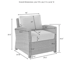 Bradenton 5pc Outdoor Wicker Arm Chair & Fire Table Set - Crosley -Garden Furniture Store GUEST 091d3233 80b7 4e71 8284 fe5f6315b92c