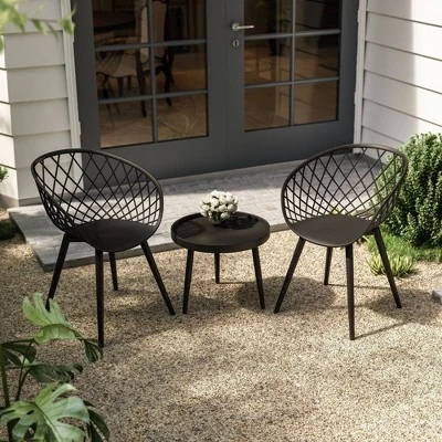 Kurv 3pc Chat Set - Black - Jamesdar 1 Kurv 3pc Chat Set - Black - Jamesdar