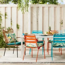 5" X 7" Multi Dot Fringed Outdoor Rug Teal/Pink/Yellow - Opalhouse™ -Garden Furniture Store GUEST 0b5e6a0b 4b65 4e2a b81e d52869792536