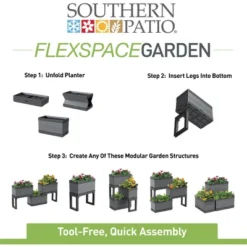 FlexSpace Tiered Modular Grey Raised Garden Bed Planter - Southern Patio -Garden Furniture Store GUEST 0bd543c7 fe9a 4633 a2e2 07f491c1e1dc