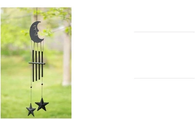 Dawhud Direct 24" H Moon And Stars Wind Chimes 1 Dawhud Direct 24" H Moon And Stars Wind Chimes
