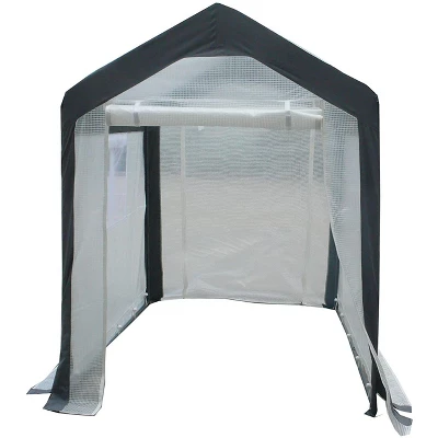Spring Gardener Gable Enclosed UV Resistant Walk In Outdoor Garden Greenhouse With Screened Roll Up Windows And Fabric Cover 5 Spring Gardener Gable Enclosed UV Resistant Walk In Outdoor Garden Greenhouse With Screened Roll Up Windows And Fabric Cover - Image 5