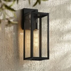 John Timberland Titan Modern Outdoor Wall Light Fixtures Set Of 2 Mystic Black Rectangular Frame 17" Clear Glass For Post Exterior Barn 14 John Timberland Titan Modern Outdoor Wall Light Fixtures Set Of 2 Mystic Black Rectangular Frame 17" Clear Glass For Post Exterior Barn -Garden Furniture Store GUEST 0c674eee 32f6 4379 92bc 367c45f09e00