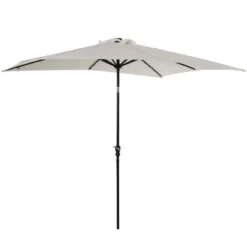 Outsunny 9' X 7' Patio Umbrella Outdoor Table Market Umbrella With Crank, Solar LED Lights, 45° Tilt, Push-Button Operation, For Deck, Backyard, Pool And Lawn -Garden Furniture Store GUEST 0d53e7da be65 4d0f 92b2 a0f2de173a32