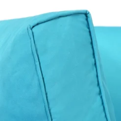 7pc Wicker Patio Conversation Set With Pillows & Cushion - Gray/Blue - GODEER -Garden Furniture Store GUEST 0feb523a a942 45f9 87e5 7b59f3e255fa 1