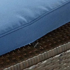 9pc Wicker Patio Sectional Seating Set With Cushions - Brown/Blue - GODEER 20 9pc Wicker Patio Sectional Seating Set With Cushions - Brown/Blue - GODEER -Garden Furniture Store GUEST 10557357 0891 40f1 a0fc 74ef4ae0d614