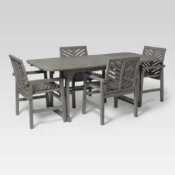 5pc Slatted Extendable Acacia Wood Patio Dining Set - Saracina Home 21 5pc Slatted Extendable Acacia Wood Patio Dining Set - Saracina Home -Garden Furniture Store GUEST 1180b99e 29f9 4ec7 9106 c492deb0dc52