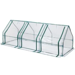 Aoodor 9 Ft. X 3 Ft. X 3 Ft. Mini Outdoor Greenhouse Three Zipped Doors -Garden Furniture Store GUEST 119373e7 4b59 4706 8436 e3161cb29942