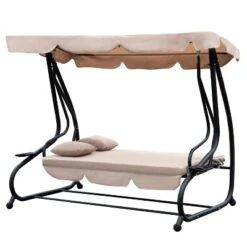 Outsunny 3 Seat Outdoor Free Standing Swing Bench Porch Swing With Stand, Comfortable Cushioned Fabric & Included Canopy 11 Outsunny 3 Seat Outdoor Free Standing Swing Bench Porch Swing With Stand, Comfortable Cushioned Fabric & Included Canopy -Garden Furniture Store GUEST 11f6083d a9ad 4df7 9b9e 80c5735e3191