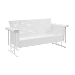 Bates Outdoor Sofa Glider - White - Crosley -Garden Furniture Store GUEST 1446bfad 07d5 4a84 94c2 5d9b92165e0a
