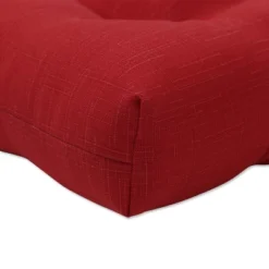 2pc 19" X 19" Outdoor/Indoor Seat Cushion Splash Flame Red - Pillow Perfect
