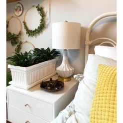 HC Companies 30 Inch Long Fluted Plastic Venetian Garden Window Container Planter Box For Indoor Or Outdoor Flowers, Vegetables, Or Succulents (Clay) -Garden Furniture Store GUEST 15f09ce3 719b 4fda 87a8 aef5891e3627