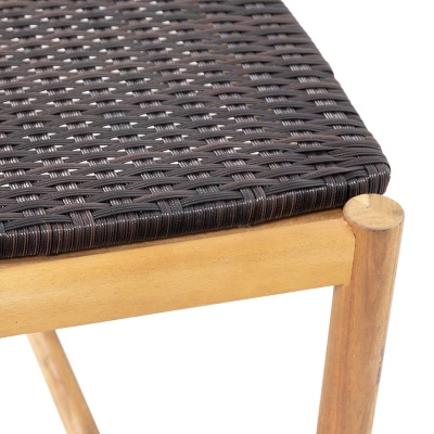 Cambria Outdoor 3 Seater Wicker Bench - Teak/Brown - Christopher Knight Home 6 Cambria Outdoor 3 Seater Wicker Bench - Teak/Brown - Christopher Knight Home - Image 6