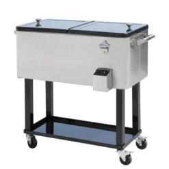 Outsunny 80 QT Rolling Cooling Bins Ice Chest On Wheels Outdoor Stand Up Drink Cooler Cart For Party 17 Outsunny 80 QT Rolling Cooling Bins Ice Chest On Wheels Outdoor Stand Up Drink Cooler Cart For Party -Garden Furniture Store GUEST 17a83729 3fd2 438c b7d8 69feefe24b3b