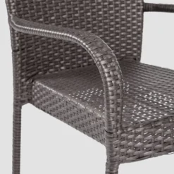 Jefferson 9pc Wood And Wicker Dining Set - Light Gray/Gray - Christopher Knight Home -Garden Furniture Store GUEST 194ee6cd 89a4 4bae a655 b2702d29c835