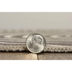 Solway Washable Outdoor Rug Ivory/Brown - Linon -Garden Furniture Store GUEST 1a28f284 ed4a 4927 8737 ed1f735b88c5