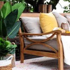 Abbington Teak Daybed With Cushion - Beige - Cambridge Casual -Garden Furniture Store GUEST 1a44385d 8a89 452d 94d7 fc3174382e13