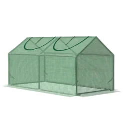 Outsunny Outdoor 3.9' X 2' X 2' Portable Mini Greenhouse, Small Greenhouse With PE Cover, Roll-up Zippered Windows For Indoor, Outdoor Garden, Green -Garden Furniture Store GUEST 1ac9d1e2 c3ea 4807 921f 4bfbe161f2f7