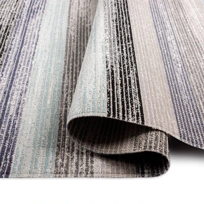 7'9" X 10'2" New York Patio Sofia Estelle Indoor/Outdoor Rug Gray/Blue - Nicole Miller 5 7'9" X 10'2" New York Patio Sofia Estelle Indoor/Outdoor Rug Gray/Blue - Nicole Miller - Image 5