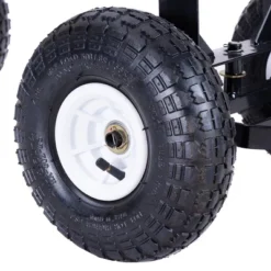 Costway Heavy Duty Lawn Garden Utility Cart Wagon Wheelbarrow Steel Trailer -Garden Furniture Store GUEST 1b9203a3 5a52 42b9 80f9 e61c2a6c92b2