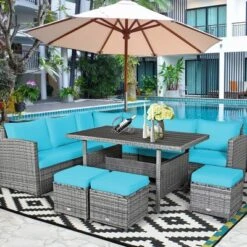 Costway 7 PCS Patio Rattan Dining Set Sectional Sofa Couch Ottoman Garden WhiteRedBlack 28 Costway 7 PCS Patio Rattan Dining Set Sectional Sofa Couch Ottoman Garden WhiteRedBlack -Garden Furniture Store GUEST 1bcb7ebd cd68 45f1 a705 be873d815558