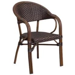 Merrick Lane Wicker Rattan Patio Chair With Curved Back And Aluminum Bamboo Frame 23 Merrick Lane Wicker Rattan Patio Chair With Curved Back And Aluminum Bamboo Frame -Garden Furniture Store GUEST 1c661cff 8aba 417e a389 834401bf9d79