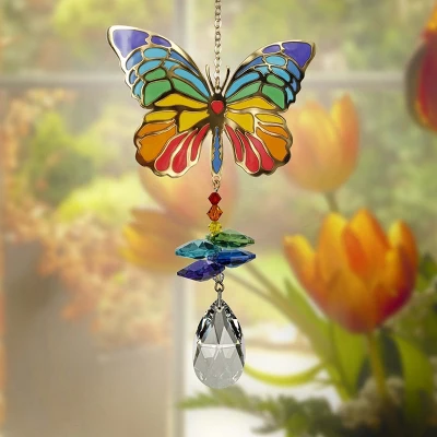 Woodstock Wind Chimes Woodstock Rainbow Makers Collection, Crystal Wonders, 5'' Butterfly Crystal Suncatcher CWBUT 1 Woodstock Wind Chimes Woodstock Rainbow Makers Collection, Crystal Wonders, 5'' Butterfly Crystal Suncatcher CWBUT