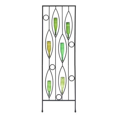 Achla Designs 79.75" Vinifera Bottle Decorative Iron Garden Trellis Black Powder Coat Finish 1 Achla Designs 79.75" Vinifera Bottle Decorative Iron Garden Trellis Black Powder Coat Finish