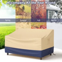 Costway Patio 60''x43'' 2-Seater Bench Loveseat Deep Sofa Cover Waterproof Handle Air Vent -Garden Furniture Store GUEST 1d7867ca 1237 4b89 8f1e 75b918833e5f