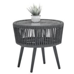 3pc Outdoor Wicker Conversation Set With Cushions - Dark Gray - GODEER -Garden Furniture Store GUEST 1db6f122 4cd3 45f1 8c9b 8c865dae0d0a