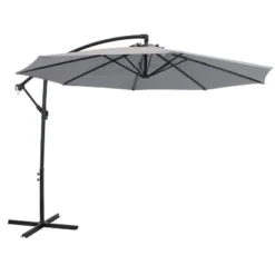 Sunnydaze Decor Sunnydaze Outdoor Steel Cantilever Offset Patio Umbrella With Air Vent, Crank, And Base - 9.25' -Garden Furniture Store GUEST 1e3fb5e6 0d59 4008 8b5b 16efb5cce045