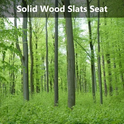 Patio Park Garden Bench Porch Path Chair Furniture Cast Iron Hardwood 5 Patio Park Garden Bench Porch Path Chair Furniture Cast Iron Hardwood - Image 5