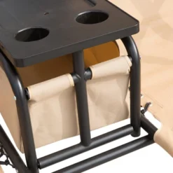 Outsunny 2 Person Covered Porch Swing With Pivot Storage Table, Cup Holder, & Adjustable Overhead Canopy -Garden Furniture Store GUEST 1eb5625d 3a08 4344 8bba 596ec92403fc