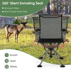 Costway 360 Degree Silent Swivel Hunting Chair W/ All-terrain Feet Pads Support 400 LBS -Garden Furniture Store GUEST 1f00b685 67b8 469d a387 6ac309fba8b0